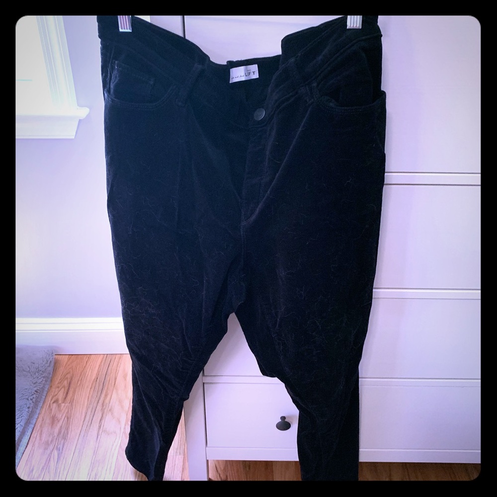 Loft black corduroy skinny pants size 18